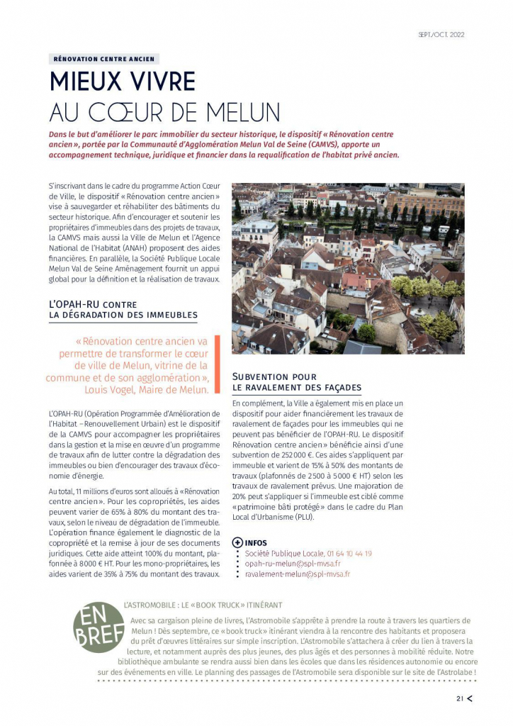 Reportage Ville de Melun DMR - Melun Mag #115 page 21